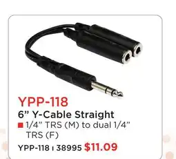 Long & McQuade HOSA YPP-118 6 Y-CABLE STRAIGHT offer