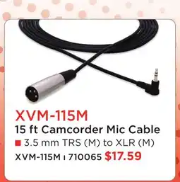 Long & McQuade 15 FT CAMCORDER MIC CABLE offer