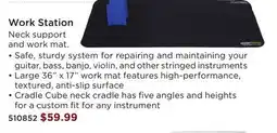 Long & McQuade MUSIC NOMAD WORK STATION NECK SUPPORT AND WORK MAT offer