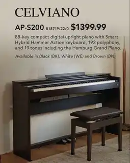 Long & McQuade CELVIANO AP-S200 PIANO offer