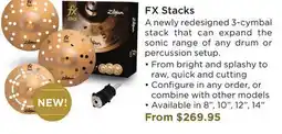 Long & McQuade ZILDJIAN FX STACKS offer