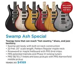 Long & McQuade SWAMP ASH SPECIAL TWANGY TONE THAT CAN REACH HOT COUNTRY, BLUES, AND JAZZ TERRITORY offer