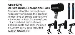 Long & McQuade APEX-DP6 DELUXE DRUM MICROPHONE PACK offer