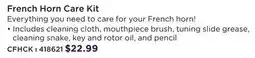 Long & McQuade CARLTON FRENCH HORN CARE KIT offer