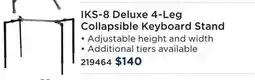 Long & McQuade YORKVILLE IKS-8 DELUXE 4-LEG COLLAPSIBLE KEYBOARD STAND offer