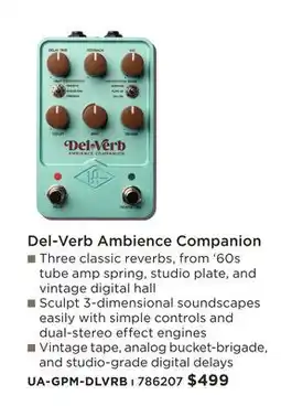 Long & McQuade DEL-VERB AMBIENCE COMPANION offer