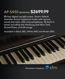 Long & McQuade CELVIANO AP-S450 offer