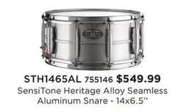 Long & McQuade PEARL SENSITONE HERITAGE ALLOY SEAMLESS ALUMINUM SNARE offer