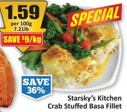 Starsky Starsky's Kitchen Crab Stuffed Basa Fillet offer