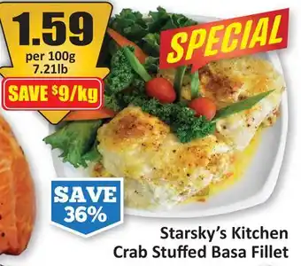 Starsky Starsky's Kitchen Crab Stuffed Basa Fillet offer