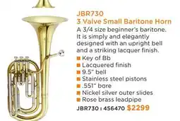 Long & McQuade 3 Valve Small Baritone Horn JBR730 ı offer