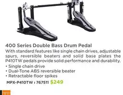 Long & McQuade MAPEX 400 SERIES DOUBLE BASS DRUM PEDAL offer