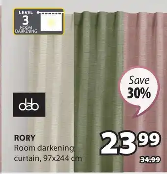 JYSK RORY Room darkening curtain offer