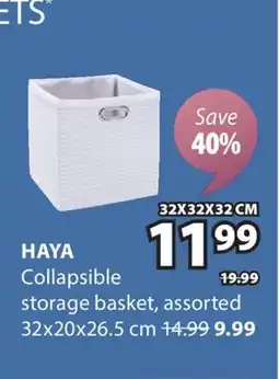 JYSK Haya Collapsible storage basket offer