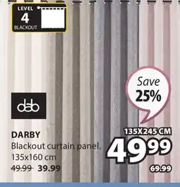 JYSK Dab Darby Blackout curtain panel offer