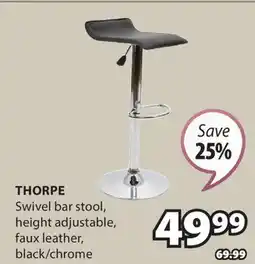 JYSK Thorpe Swivel bar stool offer