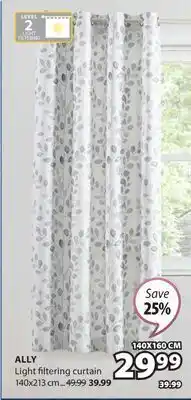 JYSK Ally Light filtering curtain offer