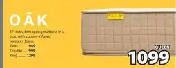 JYSK OĀK 11 extra firm spring mattress offer