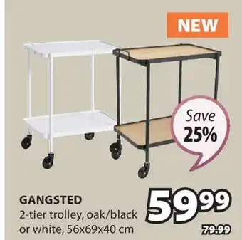 JYSK Gangsted 2-tier trolley offer