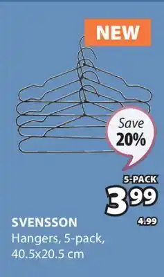 JYSK SVENSSON Hangers offer