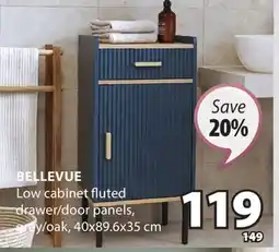 JYSK Bellevue Low cabinet fluted offer