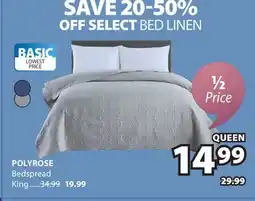 JYSK Polyrose Bedspread offer