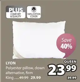 JYSK LYON Polyester pillow, down alternative, firm offer