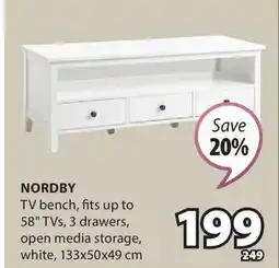 JYSK NORDBY TV bench offer