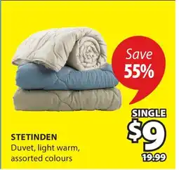 JYSK STETINDEN Duvet offer