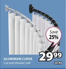 JYSK Aluminum Curve Curved shower rod offer