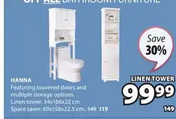 JYSK Hanna Featuring louvered doors and multiple storage options offer