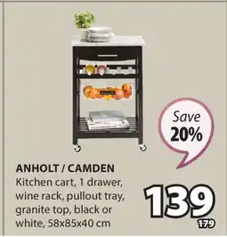 JYSK Anholt/Camden Kitchen cart offer