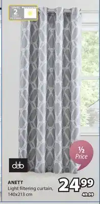 JYSK Dab Anett Light filtering curtain offer