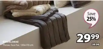 JYSK Stavklokke Throw offer