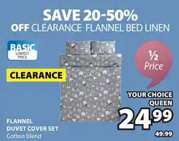 JYSK FLANNEL DUVET COVER Cotton blend offer