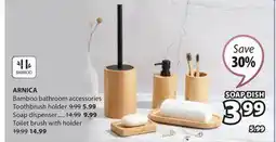 JYSK Arnica Bamboo bathroom accessories offer