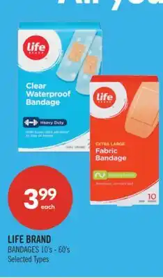 Shoppers Drug Mart LIFE BRAND BANDAGES offer