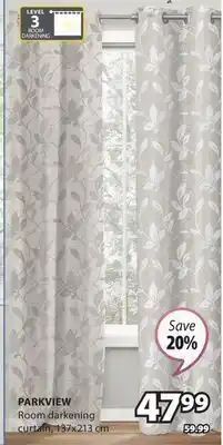 JYSK Parkview Room darkening curtain offer