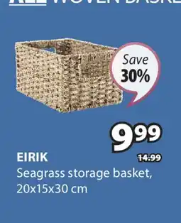 JYSK Eirik Seagrass storage basket offer