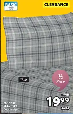 JYSK THAIS FLANNEL SHEET SET offer