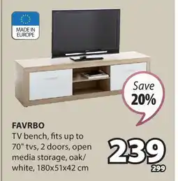 JYSK FAVRBO TV bench offer