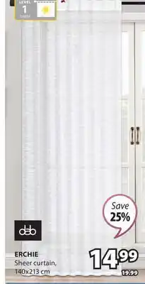 JYSK Dab Erchie Sheer curtain offer