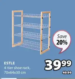 JYSK Estle 4-tier shoe rack offer