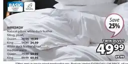 JYSK ARRESKOV Natural pillow offer
