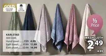 JYSK KARLSTAD Washcloth offer