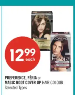 Shoppers Drug Mart PREFERENCE, FÉRIA or MAGIC ROOT COVER UP HAIR COLOUR offer