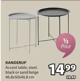 JYSK Randerup Accent table, steel black offer