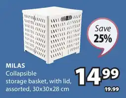 JYSK Milas Collapsible storage basket offer
