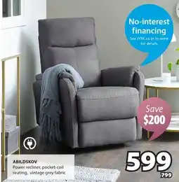 JYSK Abildskov Power recliner offer