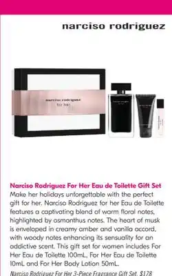 Shoppers Drug Mart Narciso Rodriguez For Her Eau de Toilette Gift Set offer